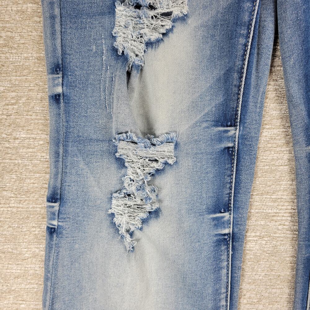 Elite Jeans Juniors 11/12 Flare Denim Distressed Fringe Hem Y2K Deadstock NWT - Picture 8 of 14